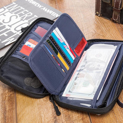 Rfid-protected Waterproof Neck Passport Holder - Black