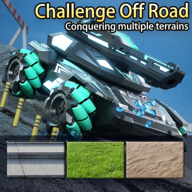 Stunt Water Bomb Battle Armor Rc Car - 2.4g Dual Control - Red - Dual Control