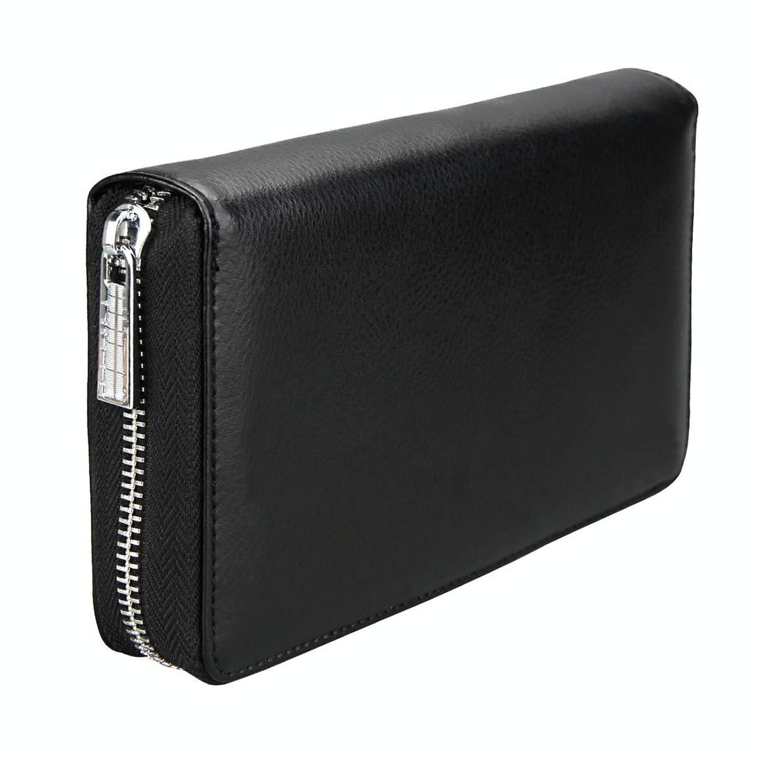 Leather Rfid Passport & Card Holder - Compact - Black