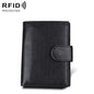 Men Rfid Leather Passport Wallet - Compact & Secure - Black