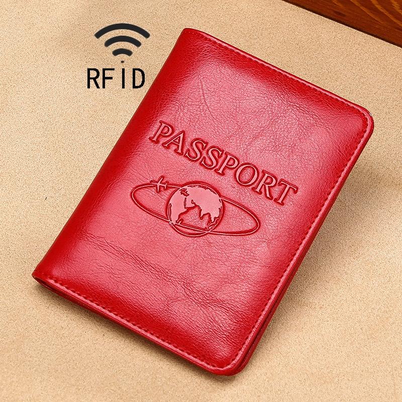 Leather Rfid Passport Holder - Compact and Secure - Black