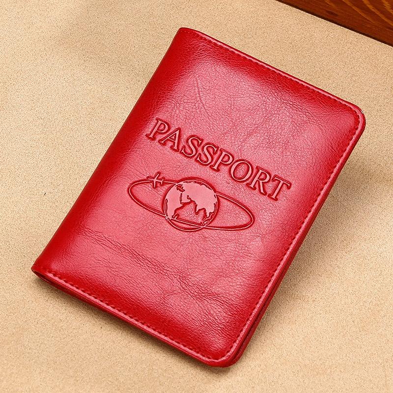Leather Rfid Passport Holder - Compact and Secure - Black
