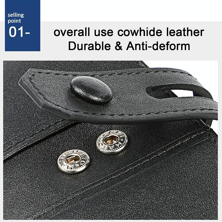 Double Zip Rfid Chain Wallet with Card Slots - Black