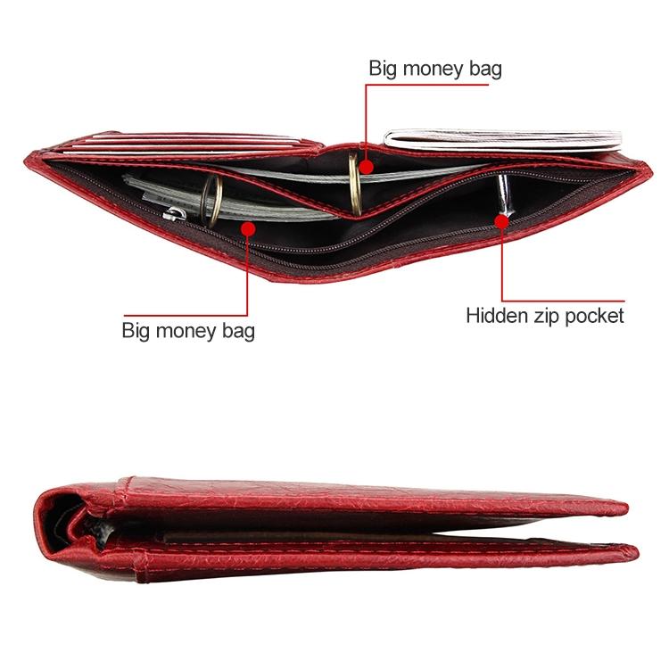 Leather Rfid Passport Wallet - Multi-function - Yellowish-Brown