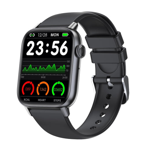 1.83 Inch Bt5.2 Smart Sport Watch Support Sleep / Heart Rate / Blood Oxygen / Temperature / Blood Pressure Health Monitor - Black + Black