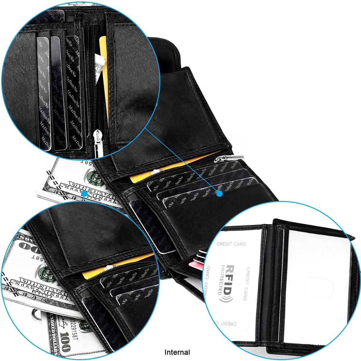 Premium Leather Multi-card Men Wallet - Secure & Stylish - Brown