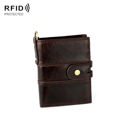 Premium Leather Multi-card Men Wallet - Secure & Stylish - Brown