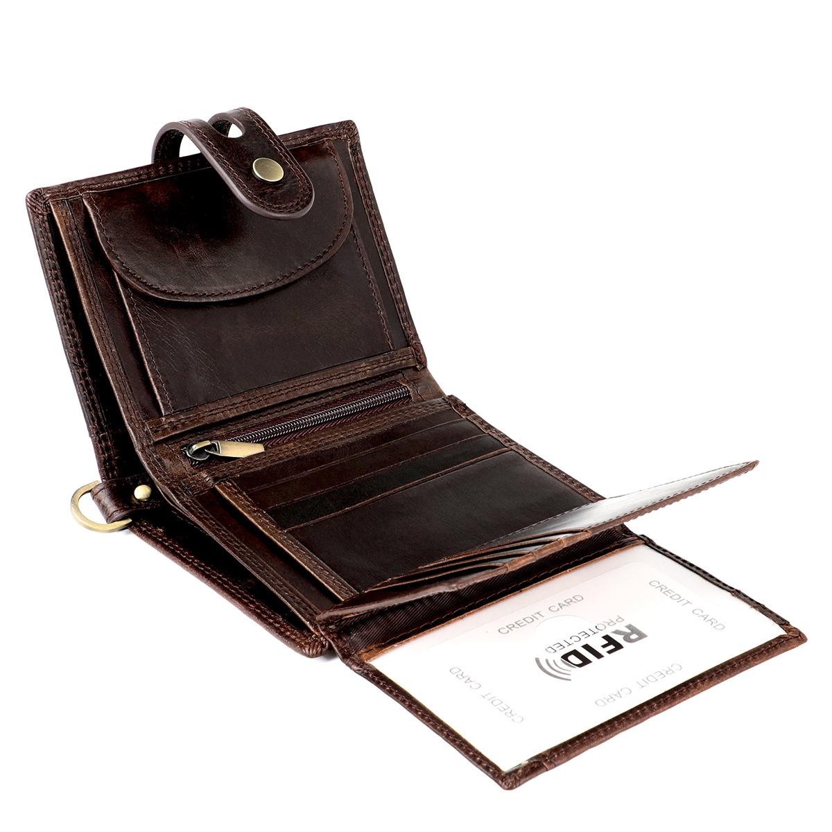 Premium Leather Multi-card Men Wallet - Secure & Stylish - Brown