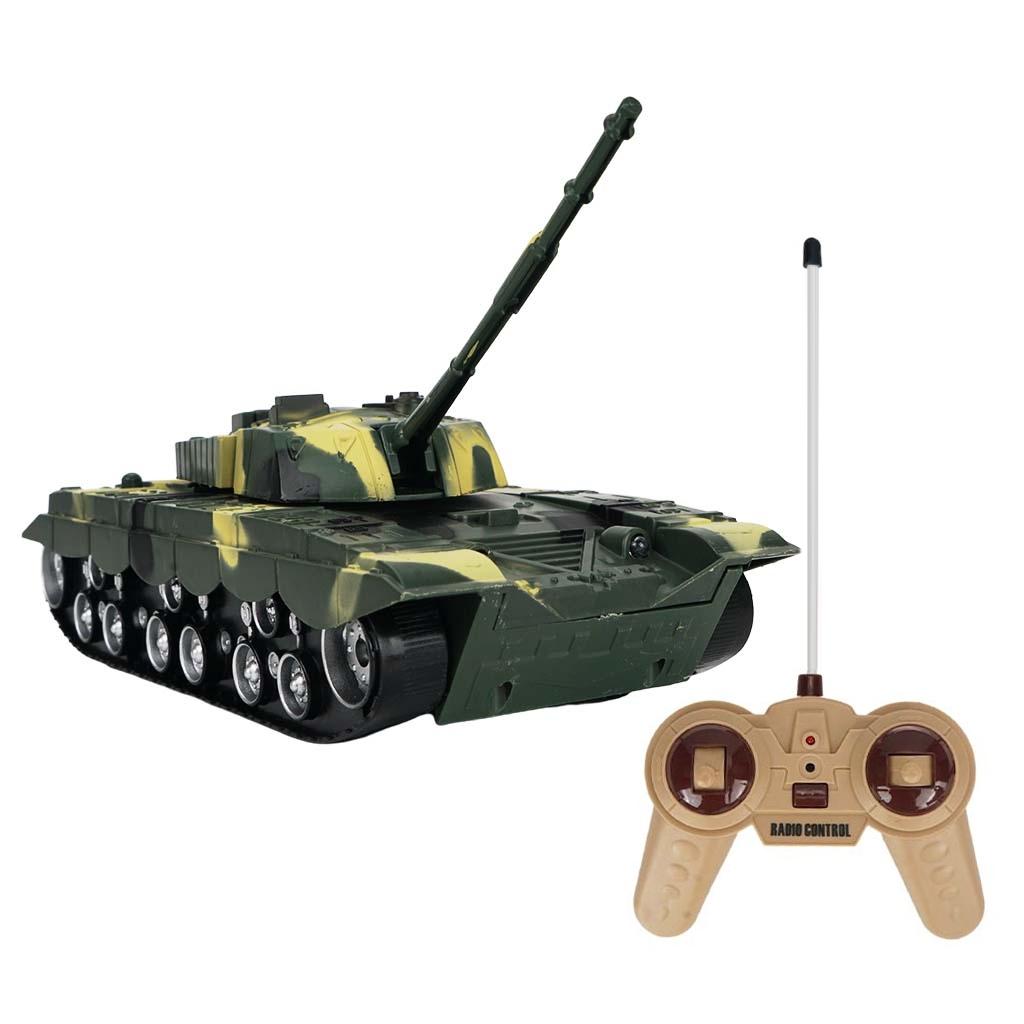 1 32 Four-way Rc Tank with Remote Control - Yellow