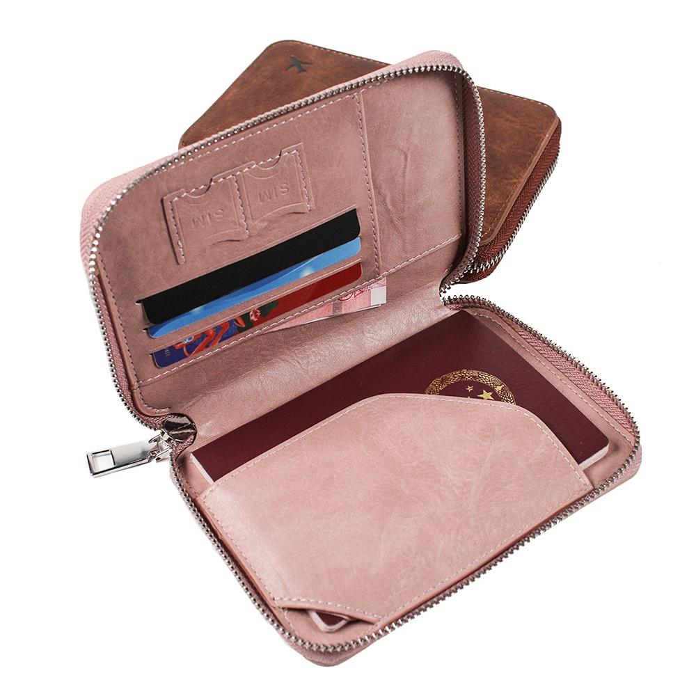 Rfid-blocking Travel Document Pouch - Coffee
