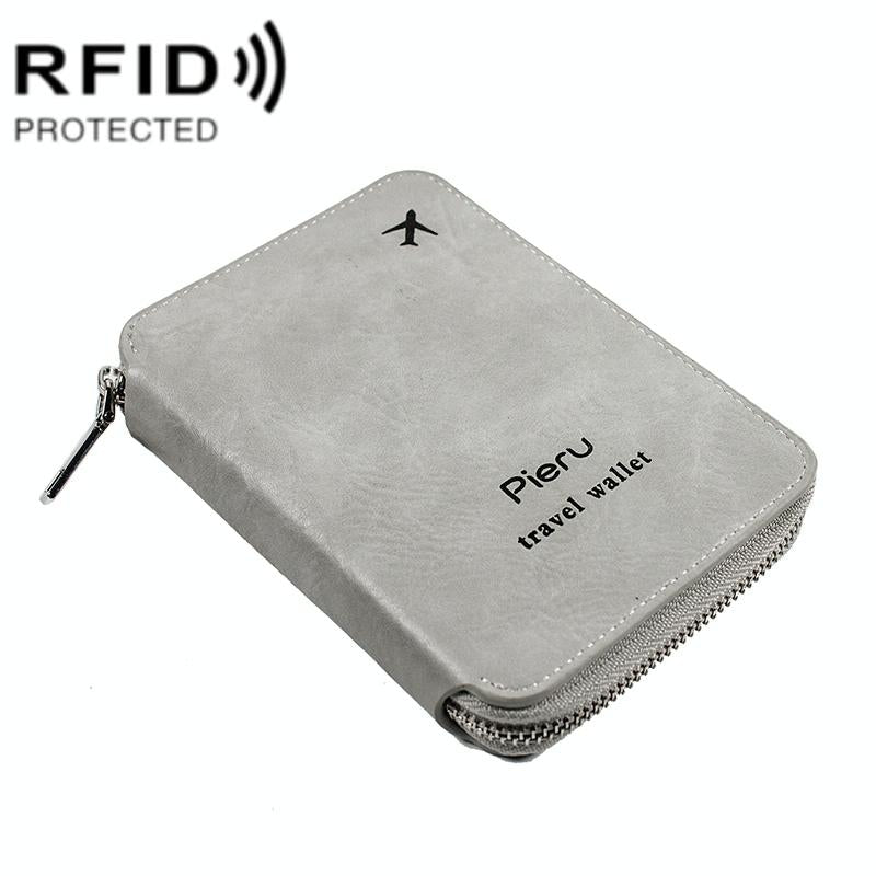 Rfid-blocking Travel Document Pouch - Coffee