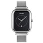 Unisex Magnetic Buckle Mesh Belt Quartz Watch - Silver Black