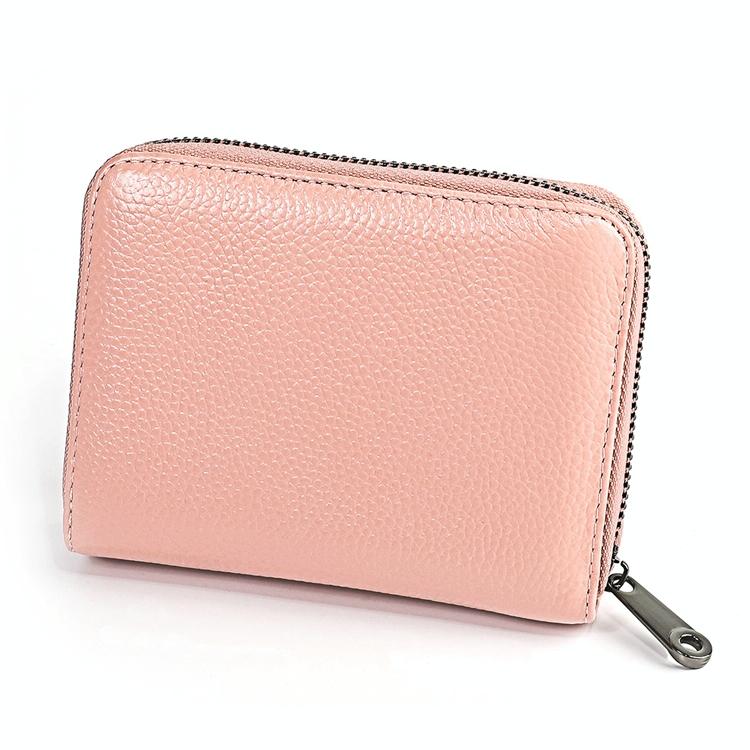 Leather Rfid Wallet - Sleek and Secure - Pink
