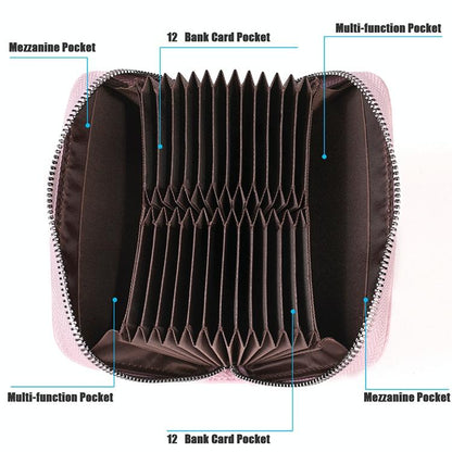 Leather Rfid Wallet - Sleek and Secure - Pink