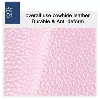 Leather Rfid Wallet - Sleek and Secure - Pink