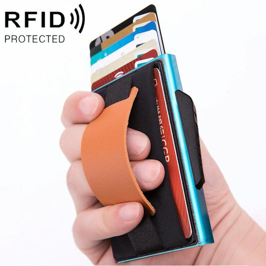 Pop-up Rfid Wallet with Anti-magnetic Protection - Blue