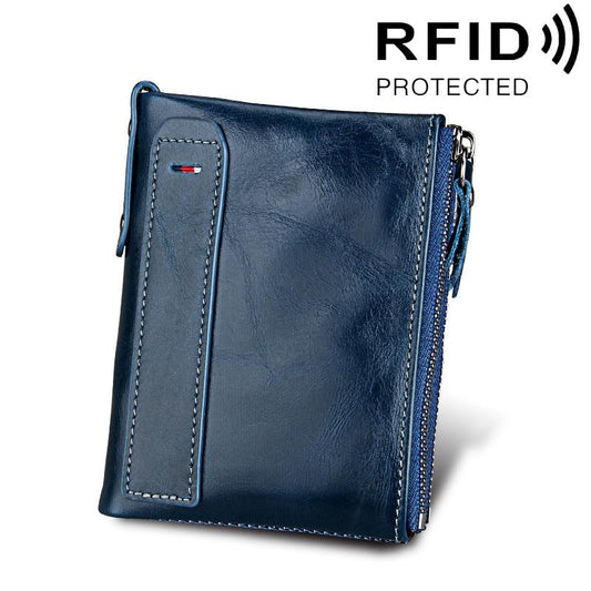 Men Leather Rfid Blocking Card Holder Wallet - 12.1x9.4x2.7cm - Ccb1085L