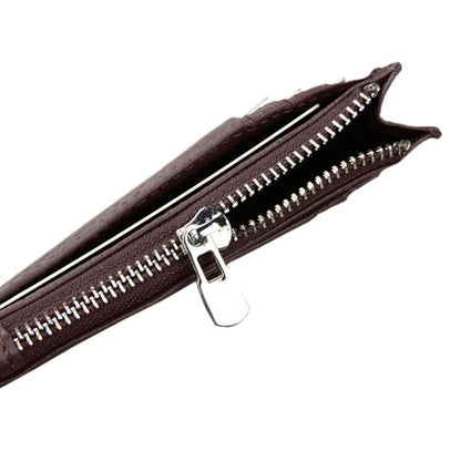 Leather Rfid Blocking Card Holder Wallet - Cowhide - Magenta