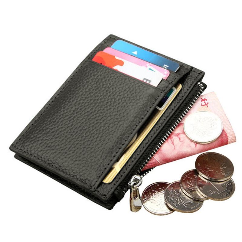 Leather Rfid Blocking Card Holder Wallet - Cowhide - Magenta