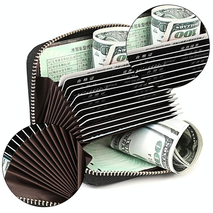 Leather Wallet with Rfid Protection and Butterfly Pattern - Silver