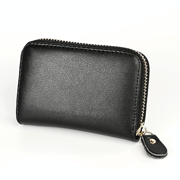 Leather Wallet with Rfid Protection and Butterfly Pattern - Silver