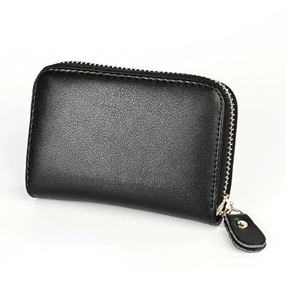 Leather Wallet with Rfid Protection and Butterfly Pattern - Silver