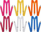 6x Mens Suspenders Braces Adjustable Strong Clip On Elastic Formal Wedding BULK - Assorted Colour Pack
