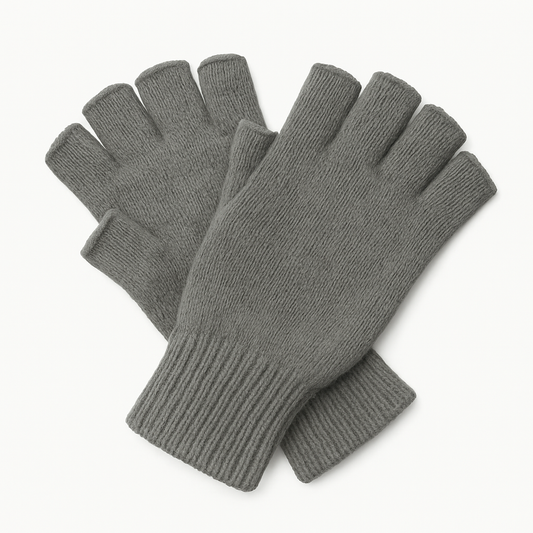 DENTS 3M THINSULATE Polar Fleece Fingerless Gloves Warm Knitted Insulation - Charcoal
