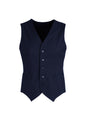 Mens Peaked Vest Waistcoat w/ Knitted Back Suit Formal Wedding Dress Up - Navy - 107