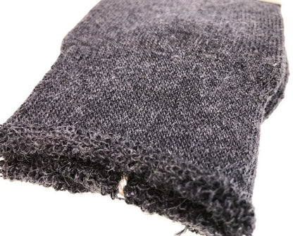 1 Pair Merino Wool Blend Woolen Work Socks Hiking Heavy Duty Warm Winter Thermal - Black - 11-14