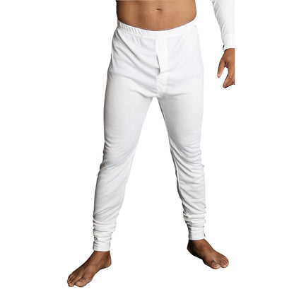 Mens Merino Wool Blend Long John Thermal Pants Underwear Thermals Warm Winter - Beige - 4XL