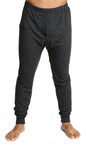 Mens Merino Wool Blend Long John Thermal Pants Underwear Thermals Warm Winter - Black - 4XL