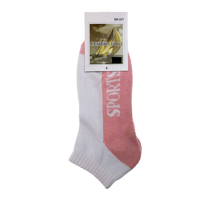 24x COTTON ANKLE SOCKS Sport Cushion Foot Low Cut Running - Assorted Colours Bulk - 11-14