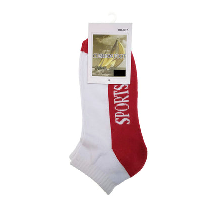 24x COTTON ANKLE SOCKS Sport Cushion Foot Low Cut Running - Assorted Colours Bulk - 11-14
