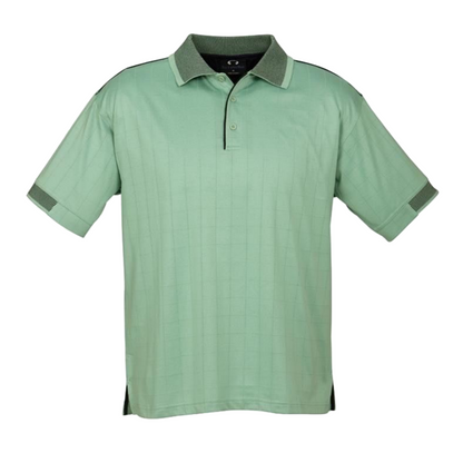 Mens Noosa Self Check Polo Shirt High Quality Breathable Top Casual - Mint/Navy - S