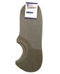 1 Pair NO SHOW BAMBOO SOCKS Non Slip Heel Grip Low Cut Invisible Footlet - Beige - 11-14