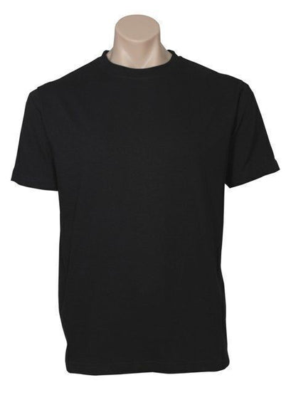 Plain T-Shirt 100% COTTON Basic Blank Tee Mens Ladies Casual BULK Adults - Black - XXL