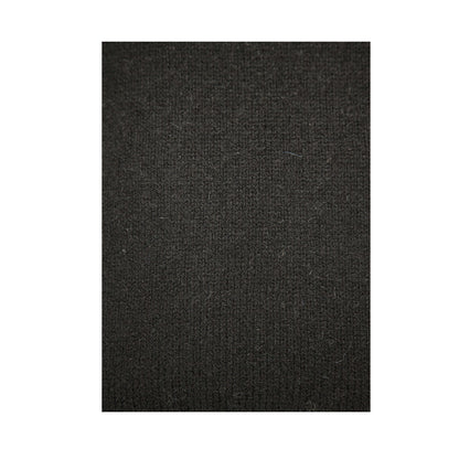 100% SHETLAND RAGG WOOL CREW Round Neck Knit JUMPER Pullover Mens Sweater Knitted - Plain Black - S