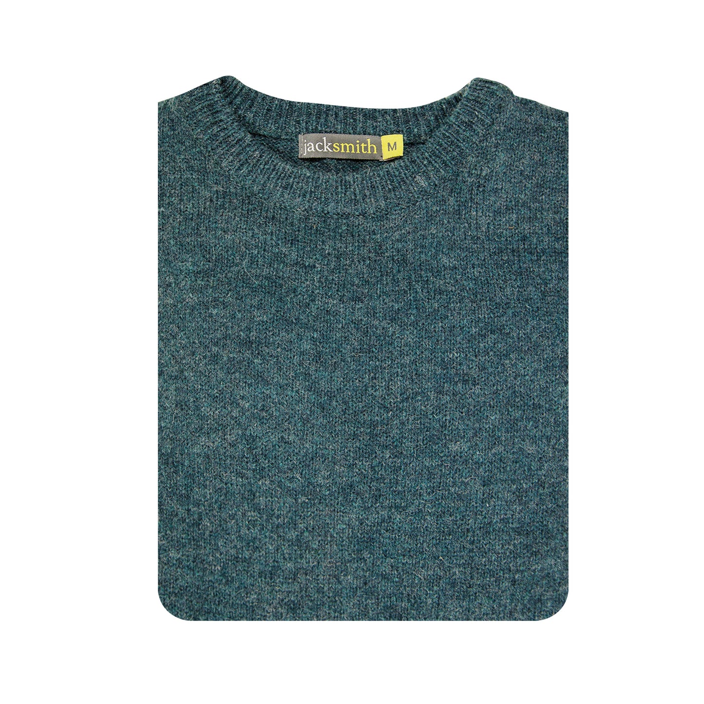 100% SHETLAND RAGG WOOL CREW Round Neck Knit JUMPER Pullover Mens Sweater Knitted - Sherwood - 5XL
