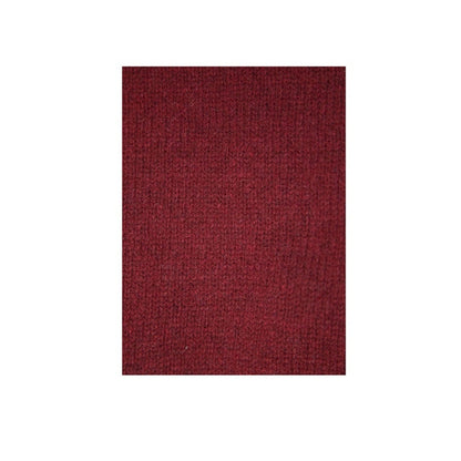 100% Shetland Ragg Wool V Neck Knit Jumper Pullover Mens Sweater Knitted - Burgundy - L