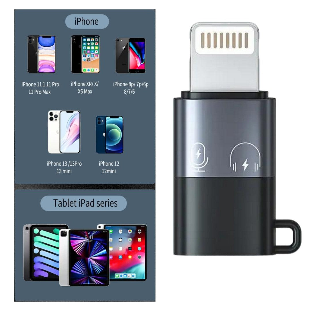 1-Pcs USB-C to fast connection OTG Adapter | Fast Charging & Data Sync | Compatible with iPhone 7-14 Pro Max, Headphones, Flash Drive, Mouse & More