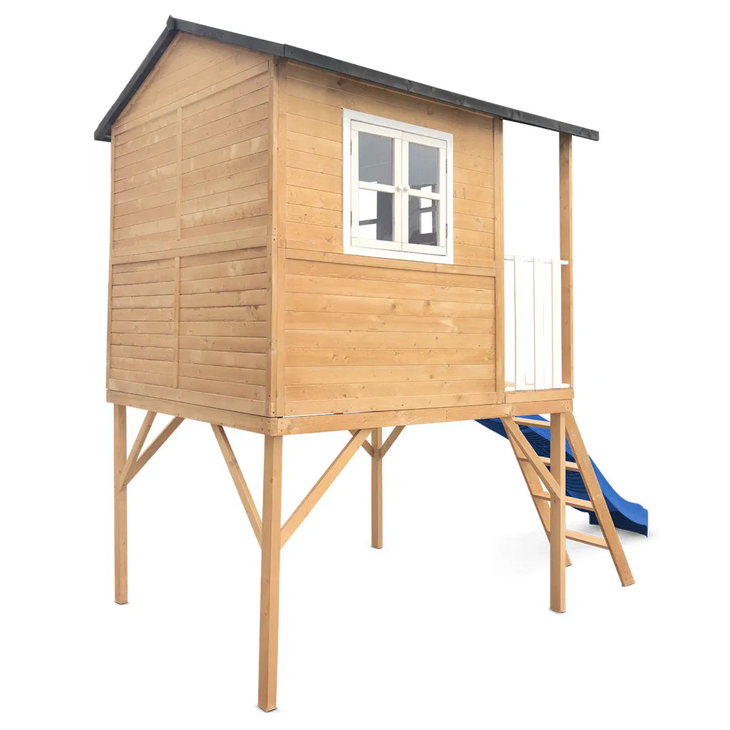 Lifespan Kids Burleigh Cubby House with 2.2m Slide (Blue)