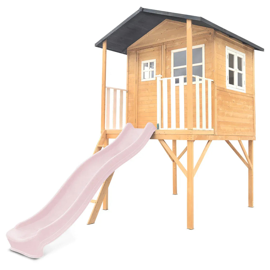 Lifespan Kids Burleigh Cubby House with 2.2m Slide (Pastel Pink)