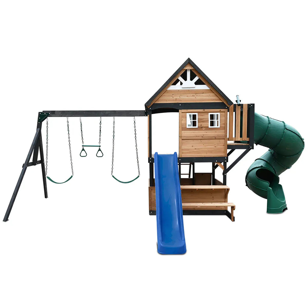 Lifespan Kids Claremont Swing Set & Play Centre with 2.2m Slide (Blue)