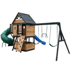 Lifespan Kids Claremont Swing Set & Play Centre with 2.2m Slide (Blue)