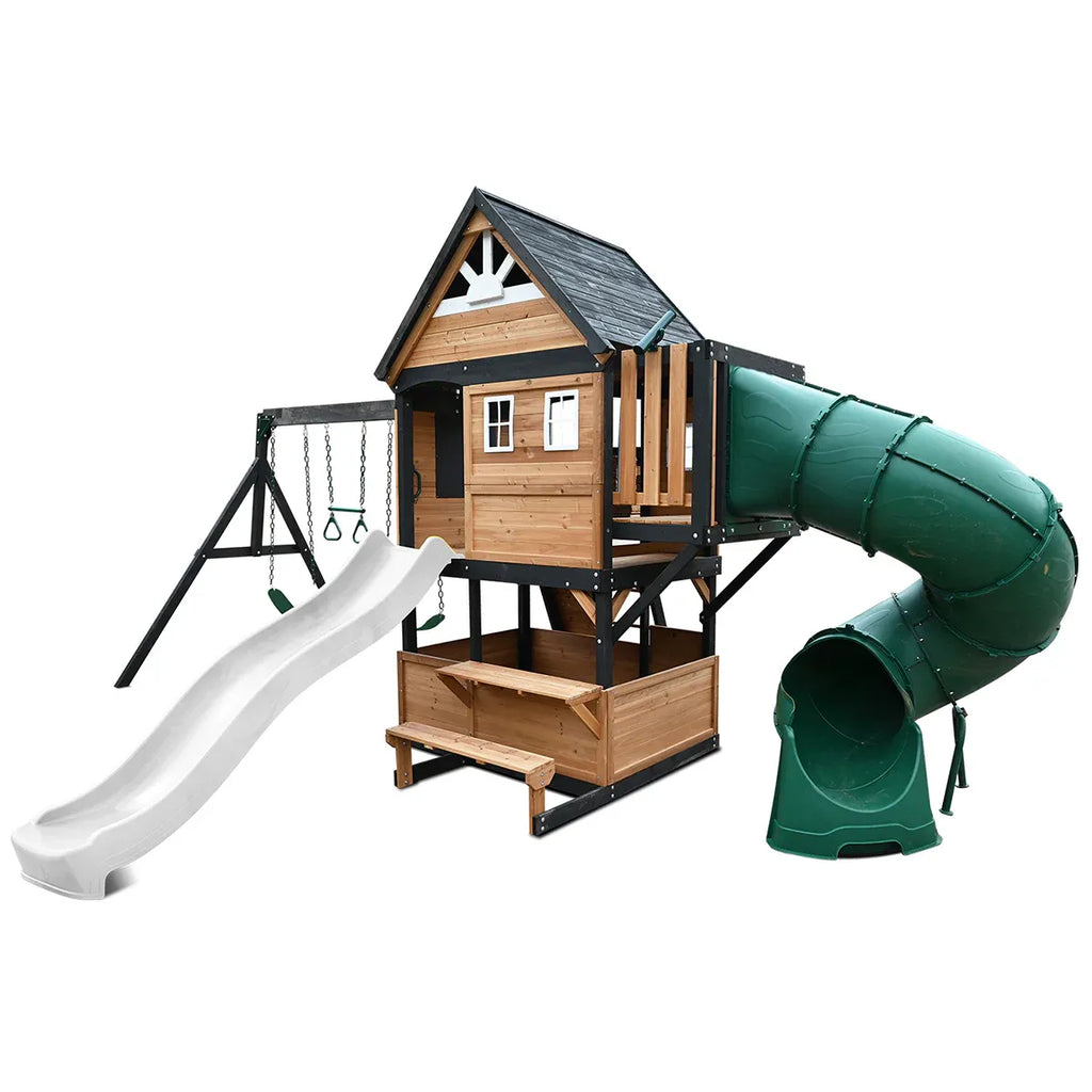Lifespan Kids Claremont Swing Set & Play Centre with 2.2m Slide (White)