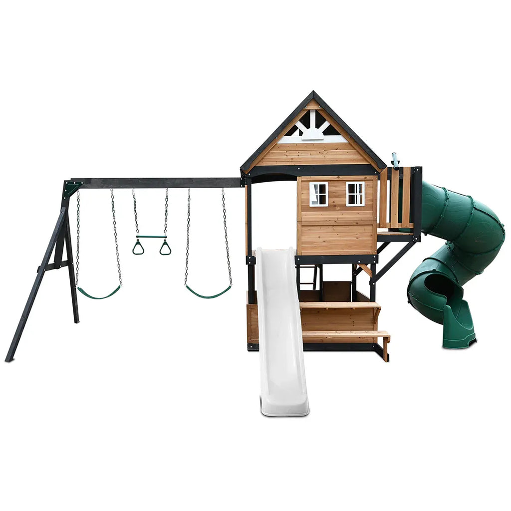 Lifespan Kids Claremont Swing Set & Play Centre with 2.2m Slide (White)