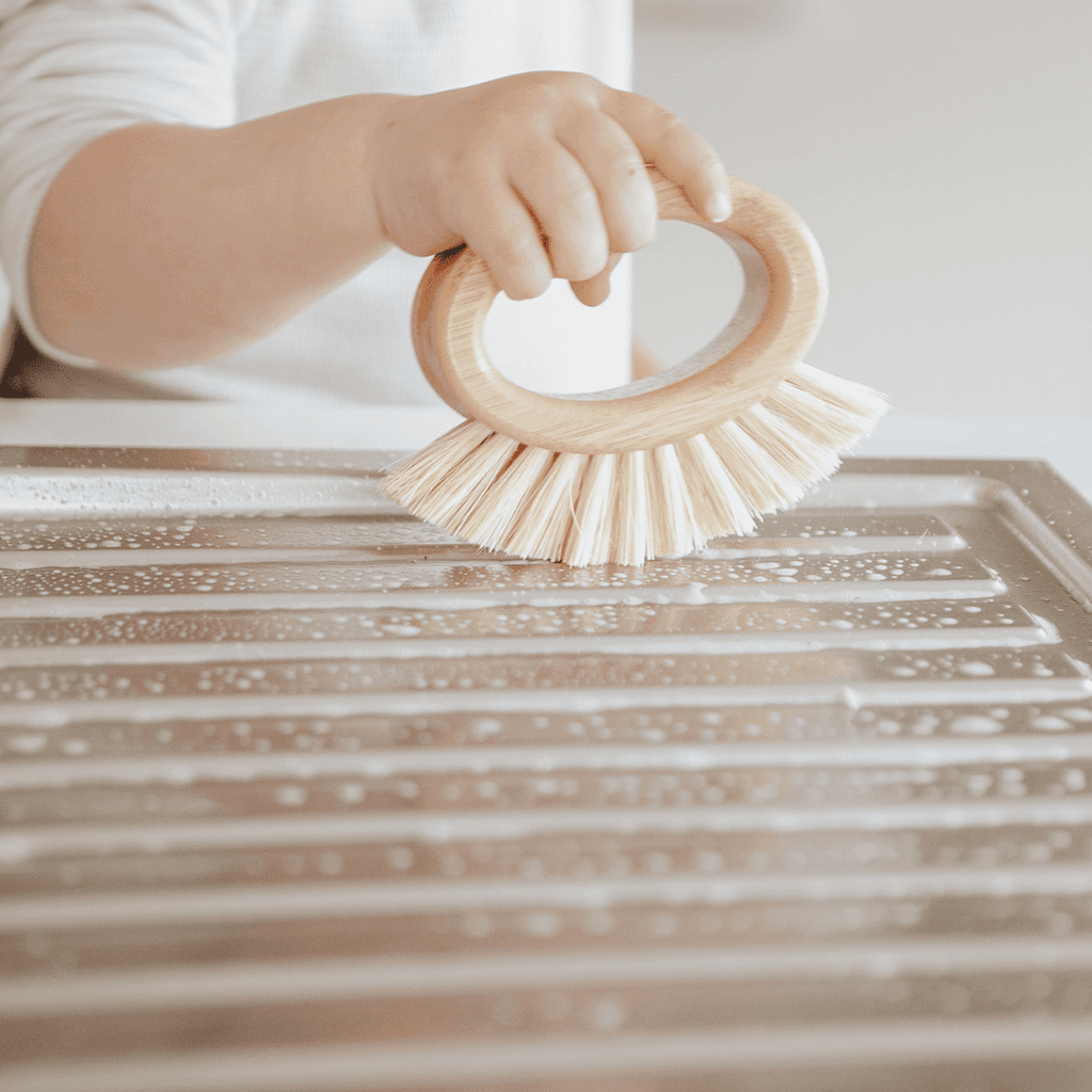 Bamboo Veggie Scrubber Brush