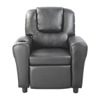 PU Leather Kids Recliner with Drink Holder