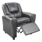 PU Leather Kids Recliner with Drink Holder